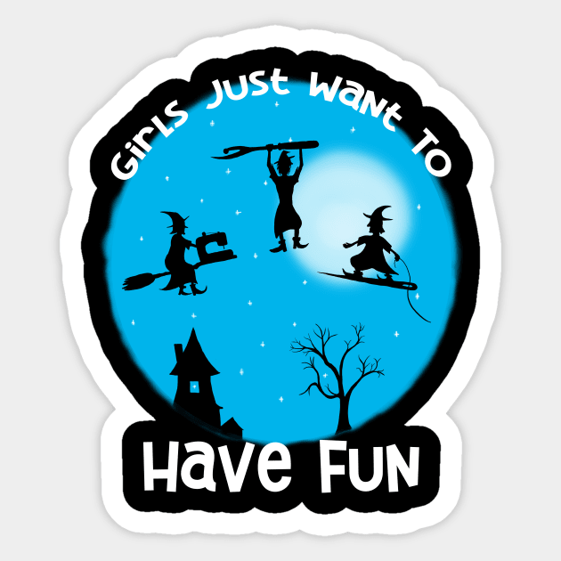 Girls Just Want to Have Fun Sewing Sticker by JKP2 Art
